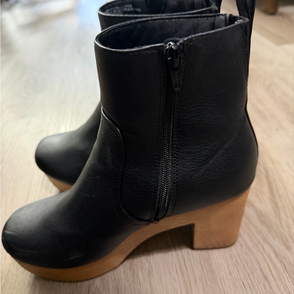Universal Thread Black Platform Ankle Booties-8.5 - image 2